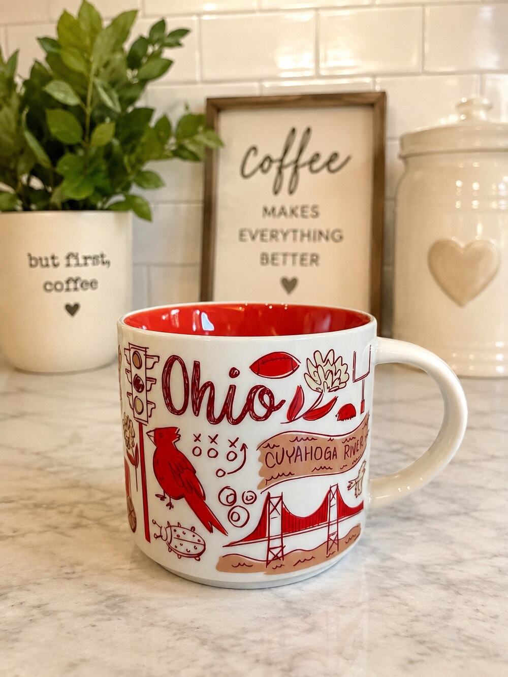 Starbucks Ohio Been There Series Mug 14 oz Coffee Cup State Collectible